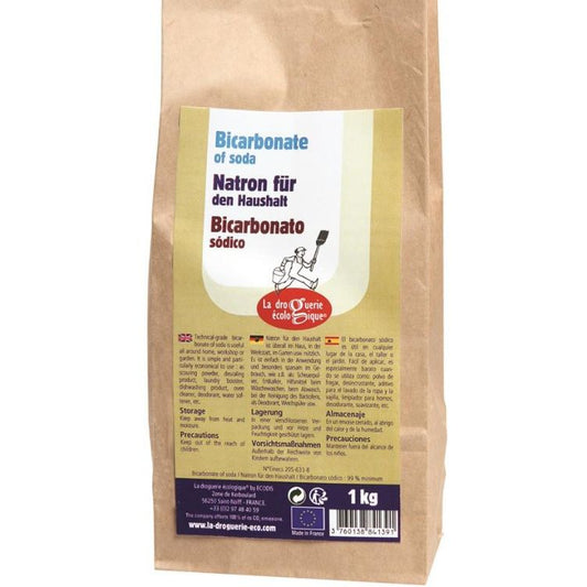 Bicarbonate of soda 1 Kg in a recycled paper bag