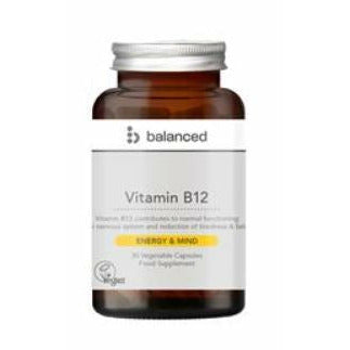 Vitamin B12 30 Veggie Caps - Reusable Bottle