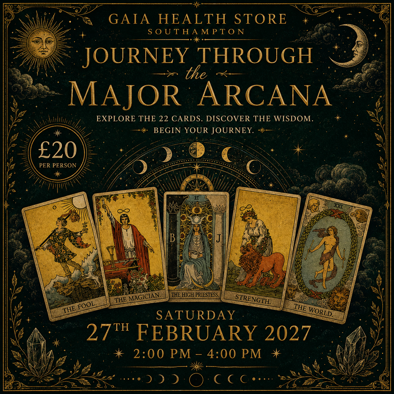 Journey Through the Major Arcana: Tarot Workshop - 27th February 2027 | 2pm to 4pm