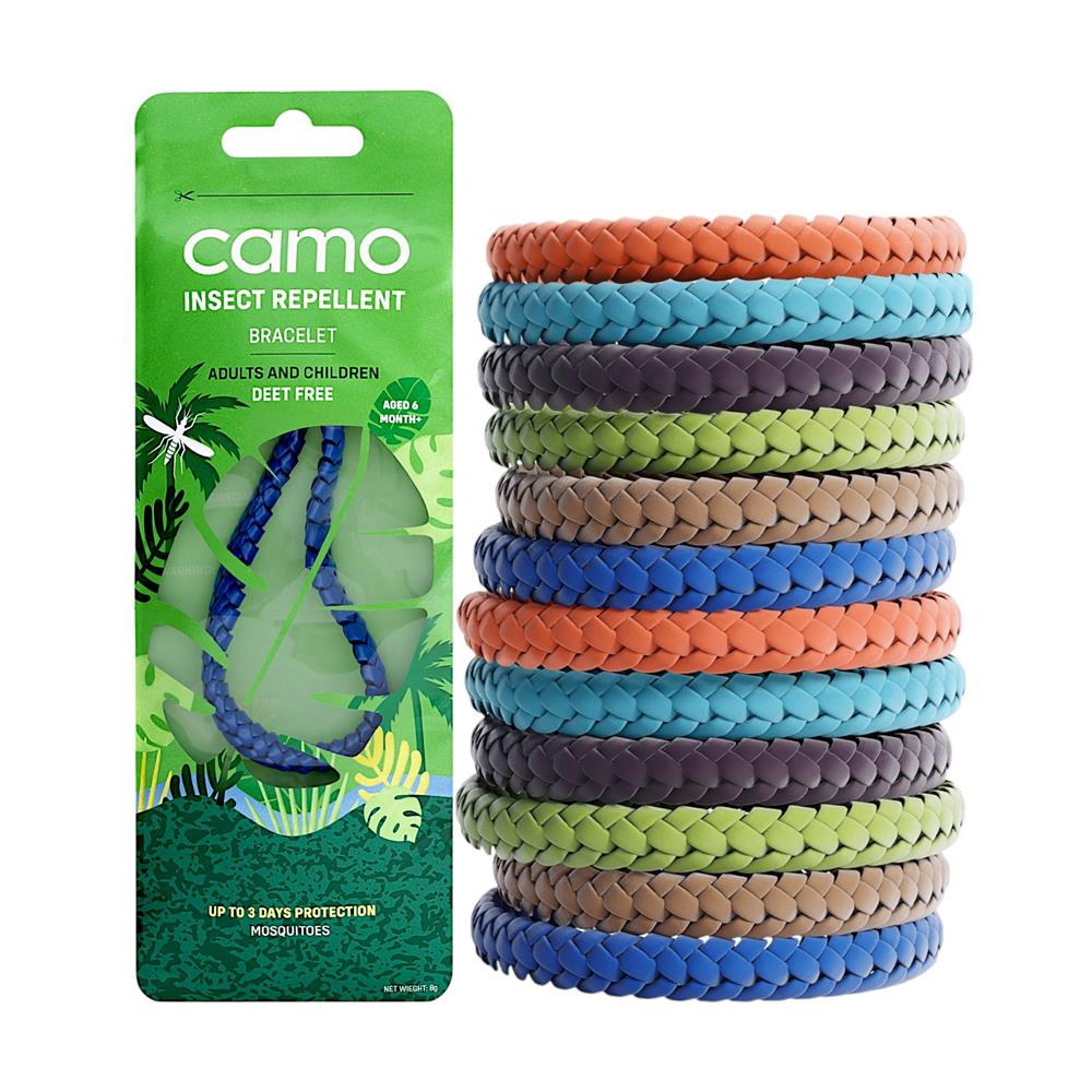 Camo Mosquito Repellent Leather Bracelet ONLINE ONLY CLICK & COLLECT