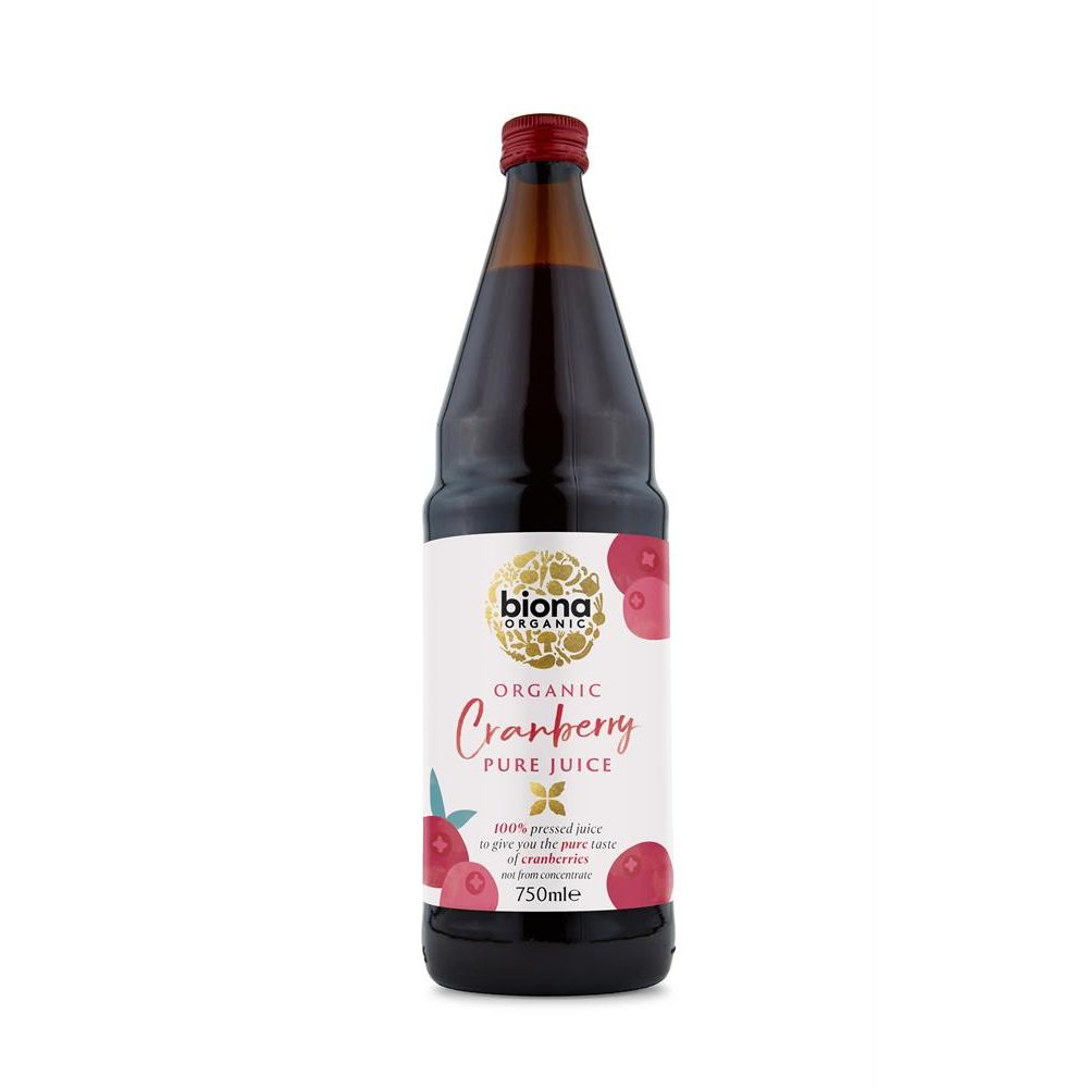 Organic Pure Cranberry Juice 750ml