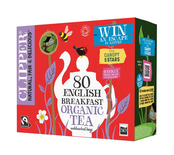 30% OFF Clipper Organic Fairtrade English Breakfast Tea 80 Bags