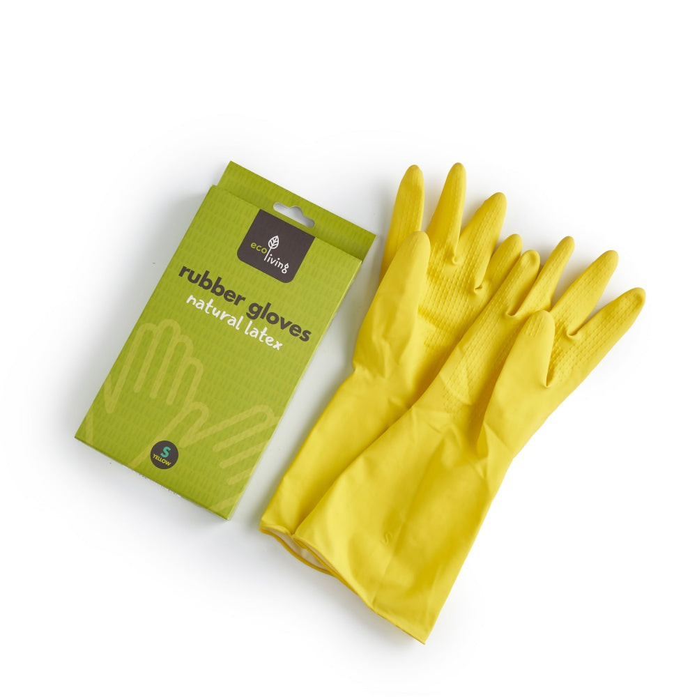 Ecoliving Natural Latex Rubber Gloves - Medium - 1 Pair ONLINE ONLY OR CLICK & COLLECT