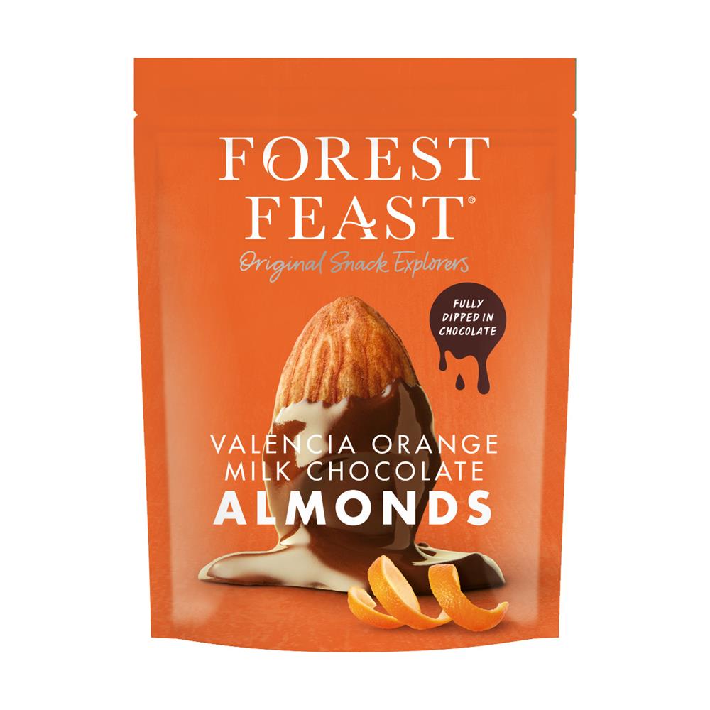20% OFF Forest Feast Valencia Orange Milk Chocolate Almonds 120g
