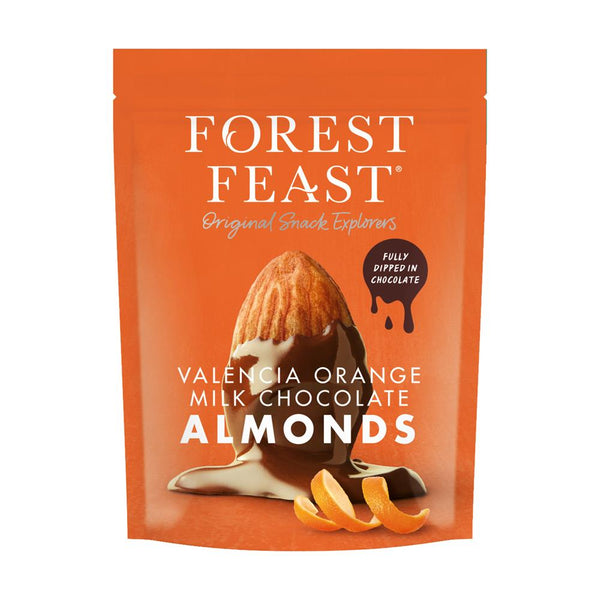 20% OFF Forest Feast Valencia Orange Milk Chocolate Almonds 120g