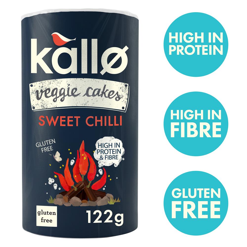 20% OFF Kallo Sweet Chilli Lentil & Pea Veggie Cakes 122g