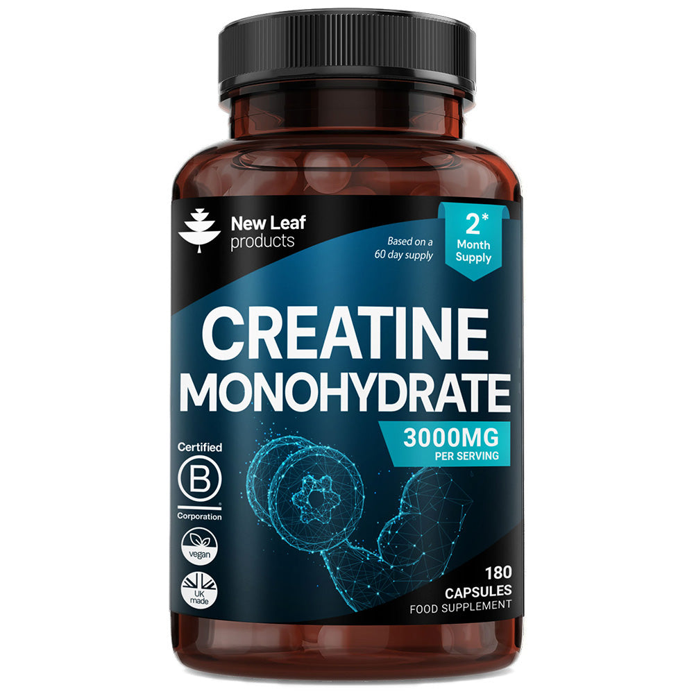 Creatine Monohydrate 3000mg 180 Vegan Capsules