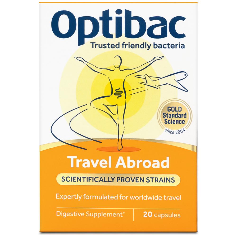 Optibac Travel Abroad 20 capsules ONLINE ONLY OR CLICK & COLLECT