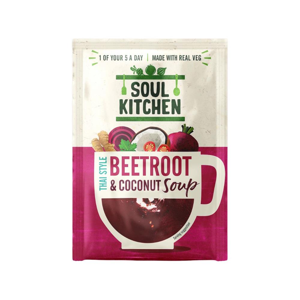 20% OFF Soul Kitchen Thai Beetroot & Coconut Instant Soup vegan gf 25g