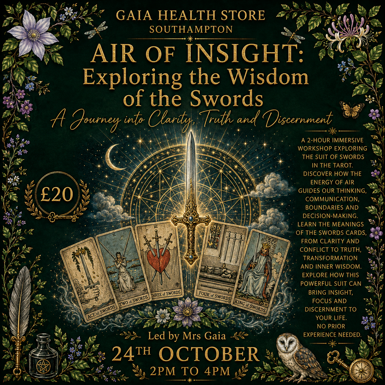 Air of insight: Exploring the Wisdom of the Swords - 24th October | 2pm to 4pm