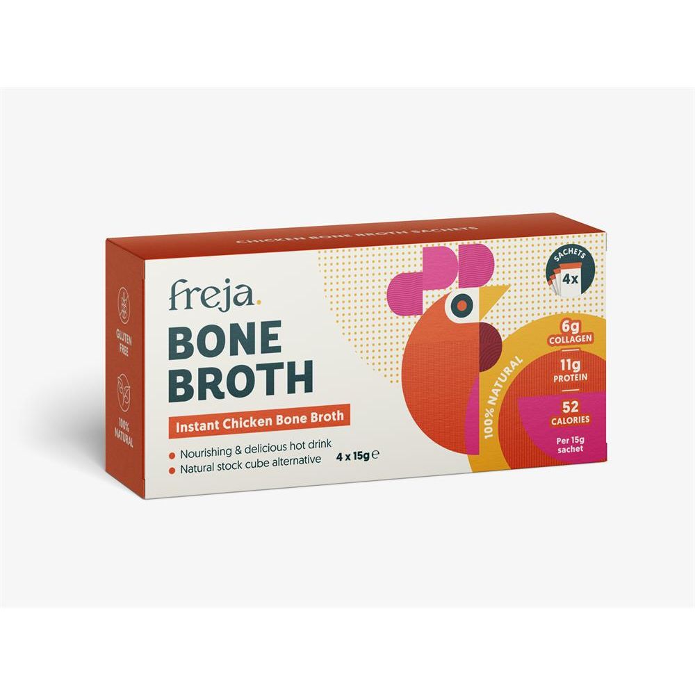 20% OFF Freja Instant Bone Broth box of 4 x 15g Sachet - Chicken