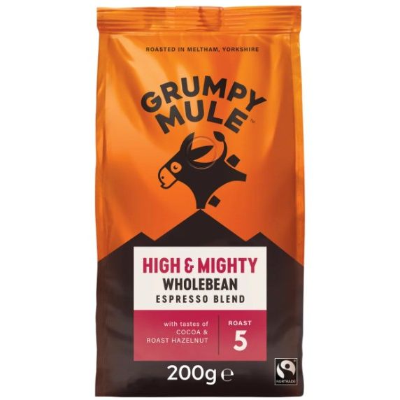 15% OFF Grumpy Mule Organic High & Mighty Roast & Ground 200g