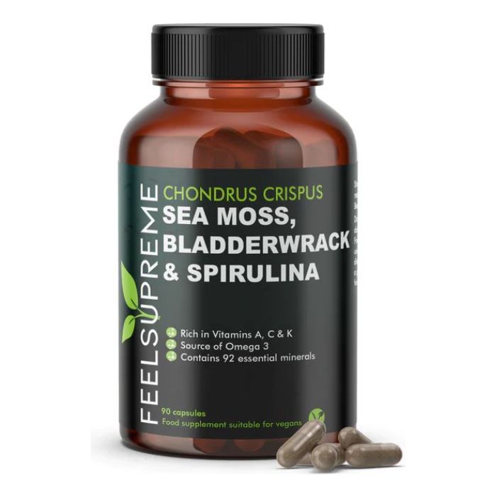 Seamoss with Bladderwrack & Spirulina 90 Capsules