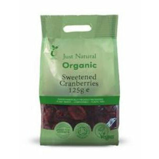 Organic Sweetened Cranberries 125g