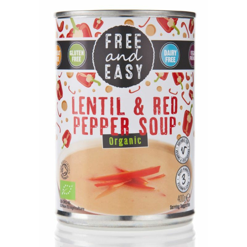 Free & Easy Organic Lentil & Red Pepper Soup 400g