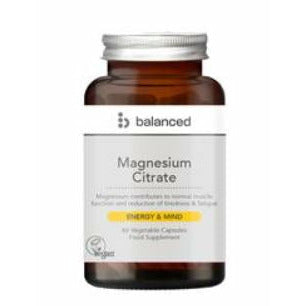 Magnesium Citrate 60 Veggie Caps - Reusable Bottle