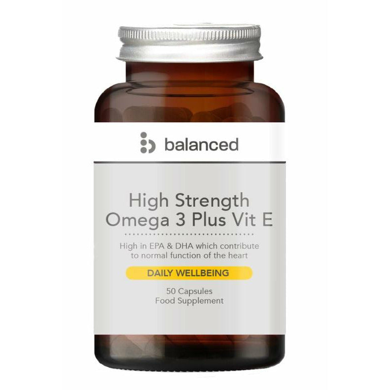 High Strength Omega 3+ Vit E 50 Gel Caps - Reusable Bottle