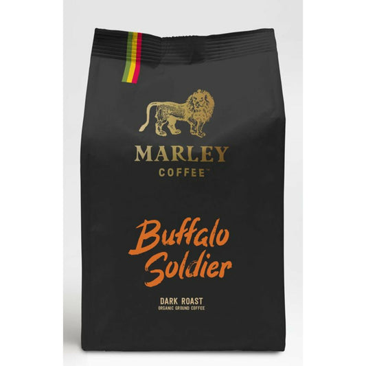 Organic Fair Trade Marley Buffalo Soldier Dark Roast Ground Coffee 227g