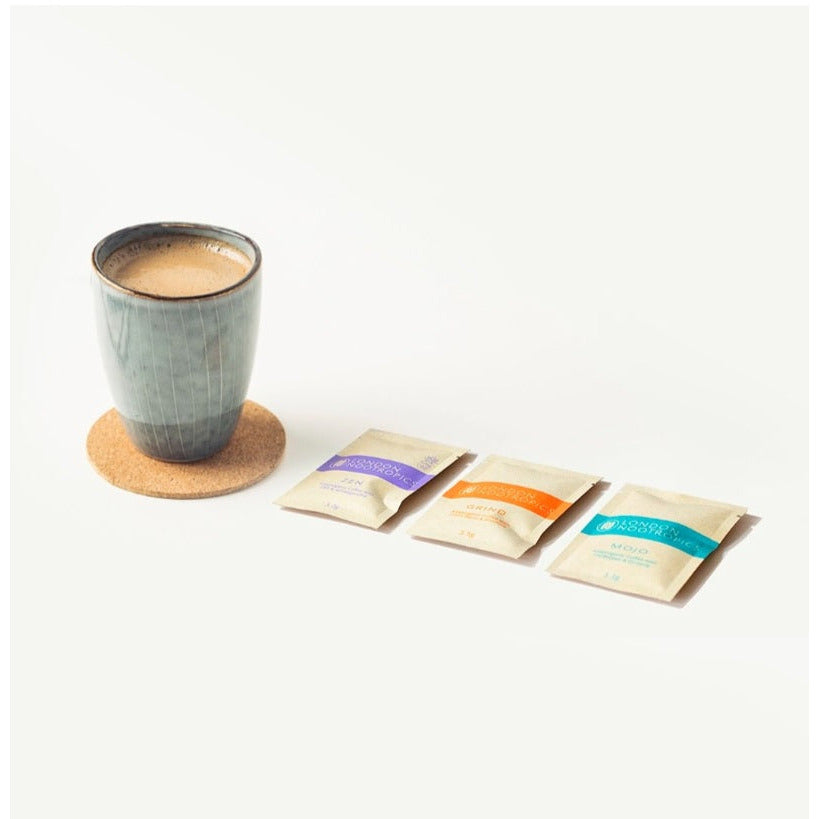 Selection Coffee Box with 3 types of Adaptogenic Coffee Blends - 12 Sachet Box