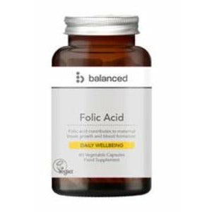 Folic Acid 60 Veggie Caps - Reusable Bottle
