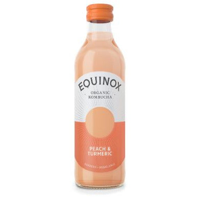 Organic Kombucha Soft Drink with Peach & Turmeric 275ml